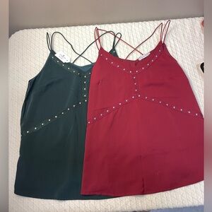 NWT Stylish Women's Tank Tops - Red and Green